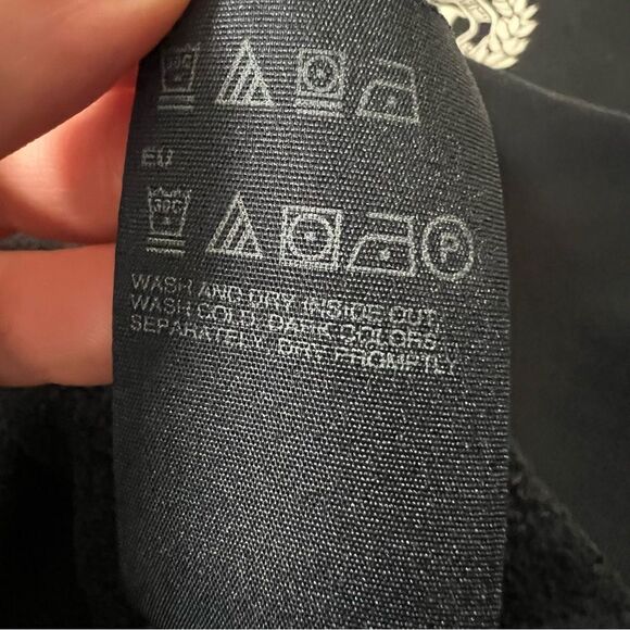 Tommy Hilfiger Sweater Pullover Mens Medium Black 1/4 Zip Snap Button Mock Neck - Picture 13 of 15